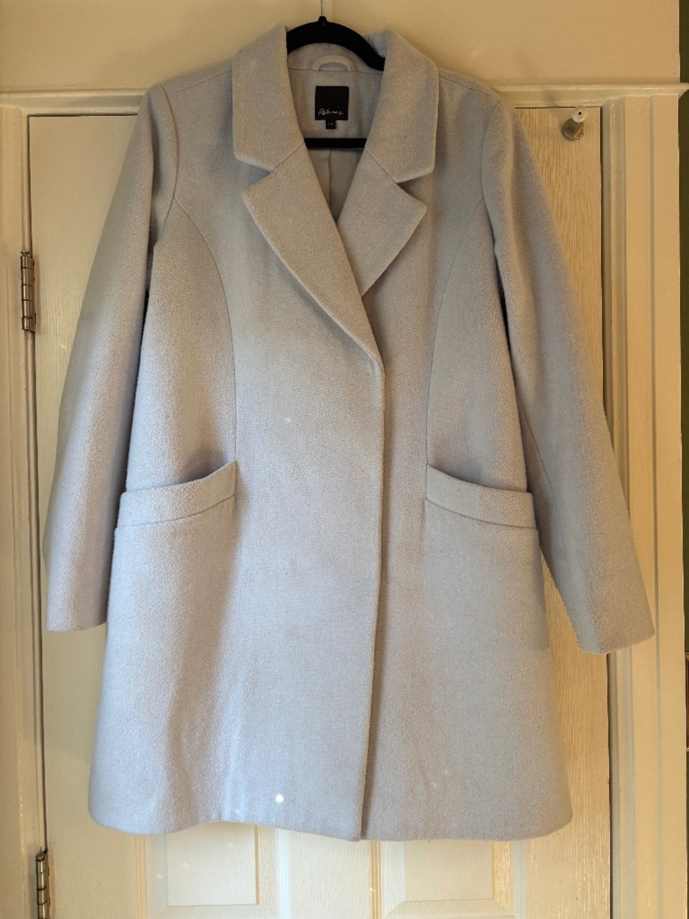 Light Blue Pea Coat (Size L)